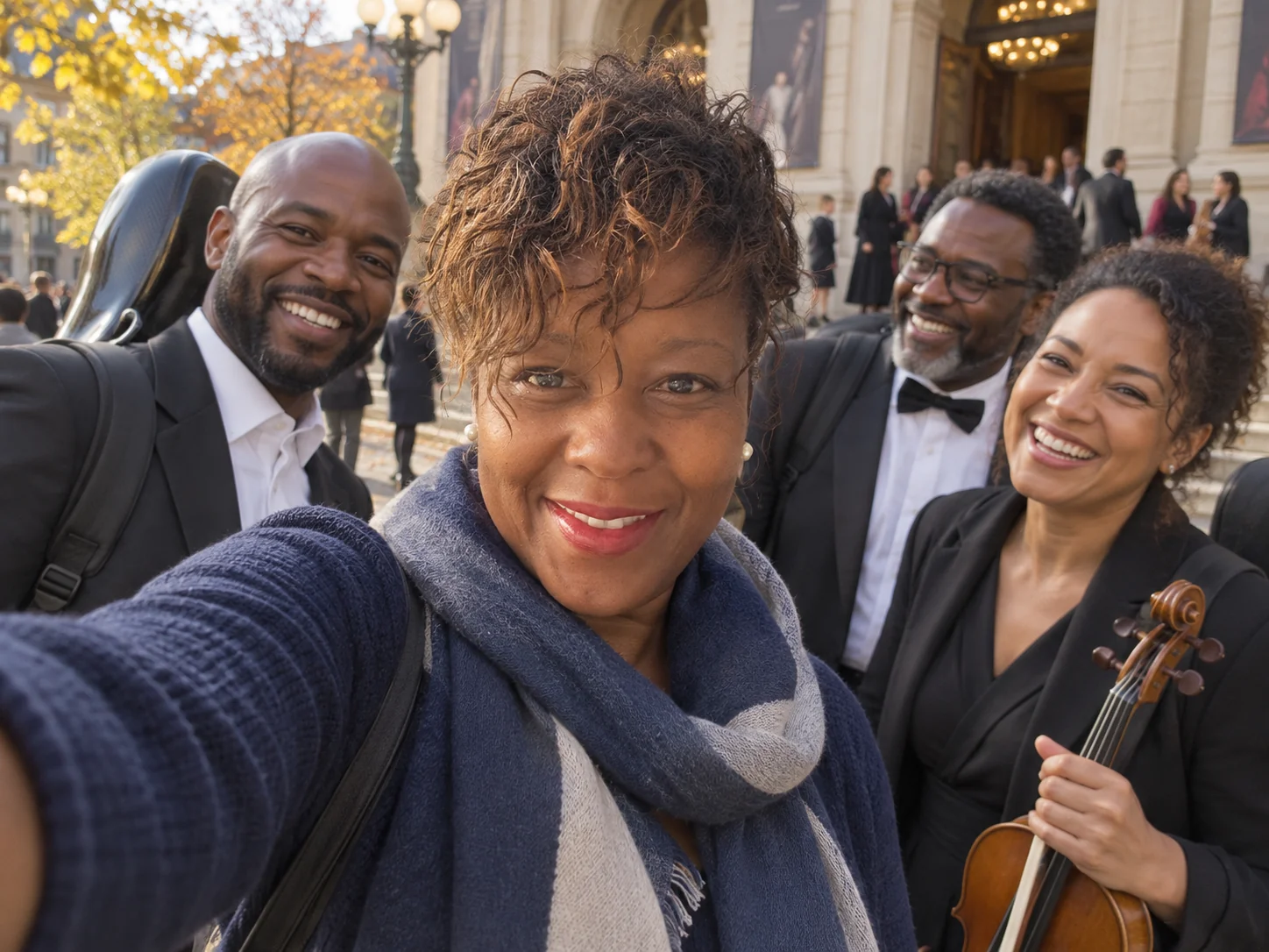 Unathi sharing a casual selfie with colleagues