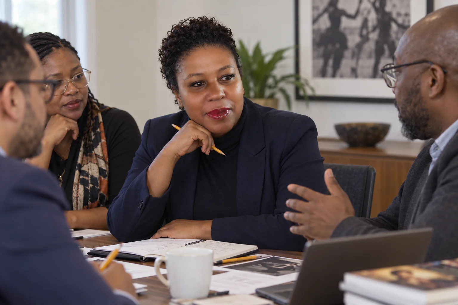 Unathi at a roundtable discussion